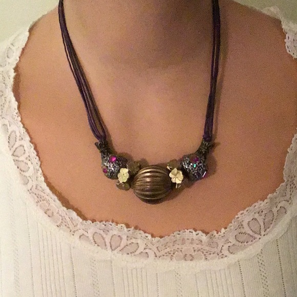 Necklace Multi Colors / Beads & Metals, Approx 7in - Picture 1 of 4